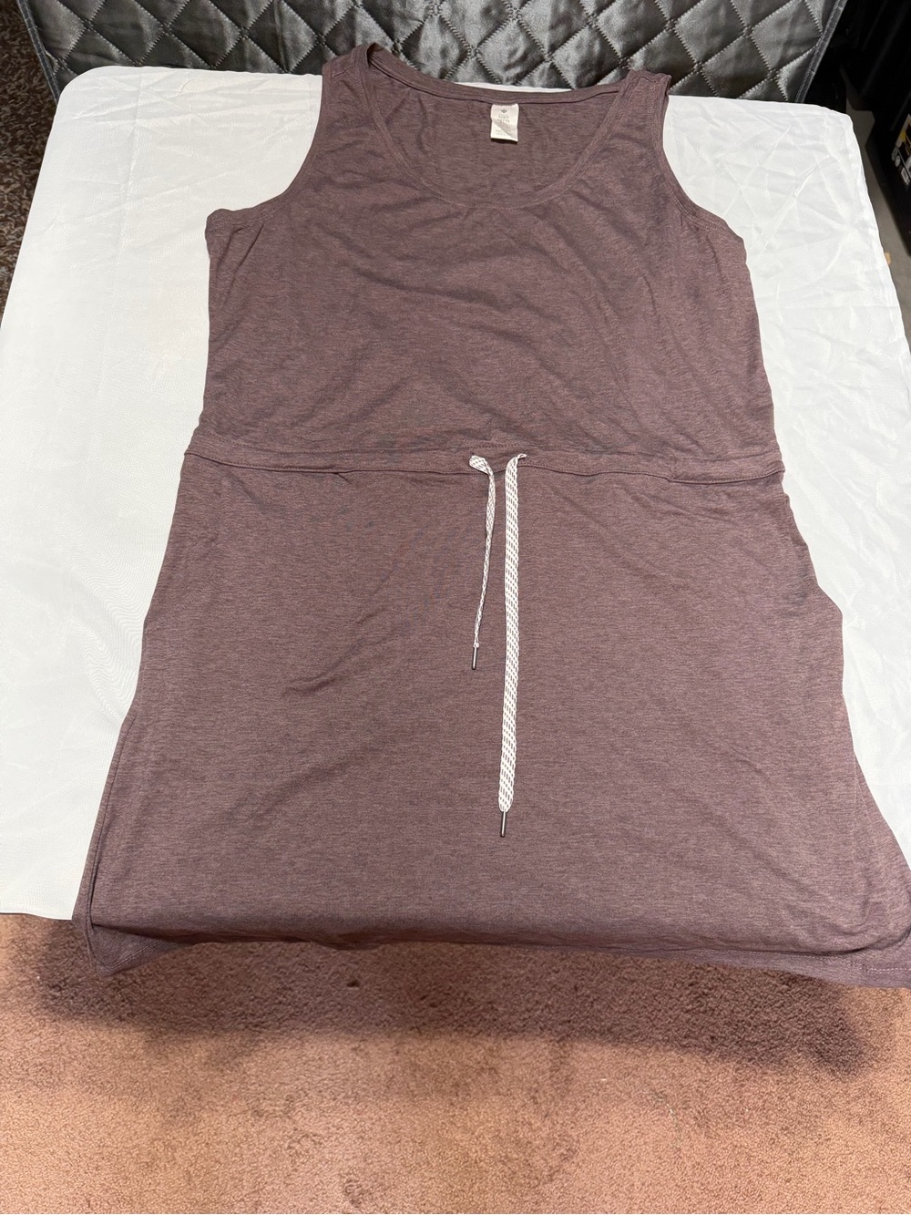 Members Mark‎ Casual Super Soft Mauve Drawstring Tank Dress